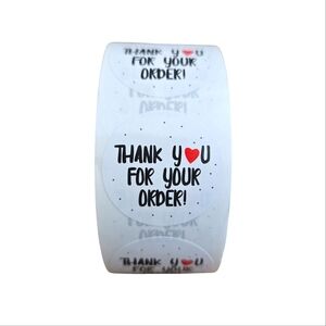 Thank You Stickers 1 inch 1 Roll of 500 Pieces